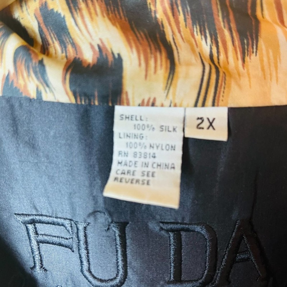 FUDA Int'l Women's Silk Vintage Leopard Bomber Jacket Size XXL - Picture 4 of 14